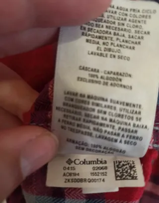 Camicia a quadri Columbia uomo