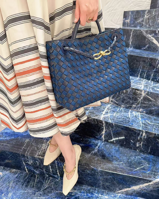 Bolso mediano Bottega Veneta Andiamo denim