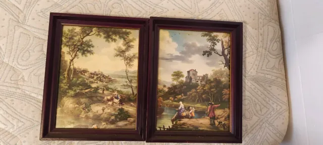 2 Cuadros Vintage Paisaje preguntar precios