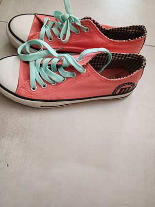 Zapatillas Mustang Mujer Rosas y Turquesa