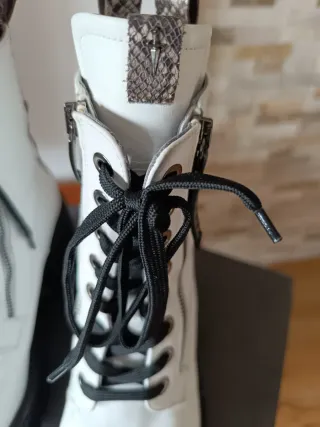 Anfibi 4US Cesare Paciotti Pelle Bianca