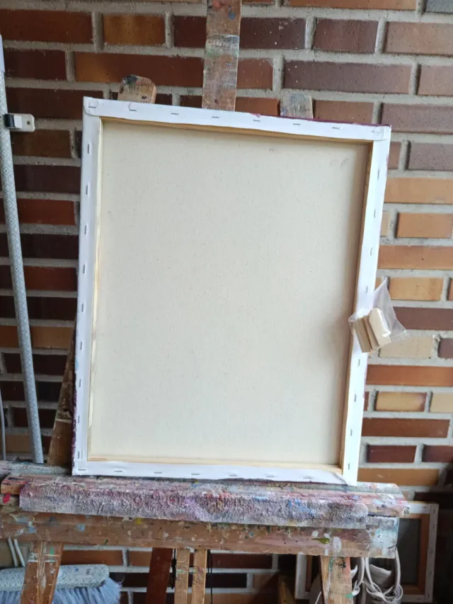 Cuadro abstracto al óleo.