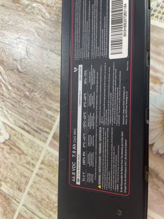 Batería Li-ion NIU K3pro 46.8 VDC 7.8 Ah