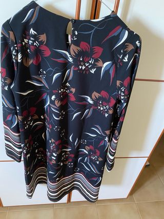 Vestito donna fantasia floreale nero