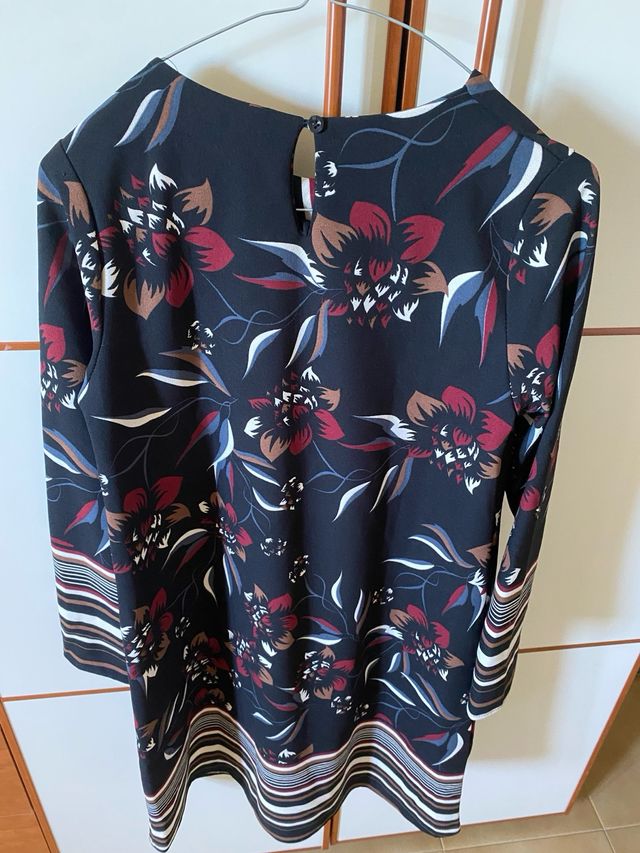 Vestito donna fantasia floreale nero