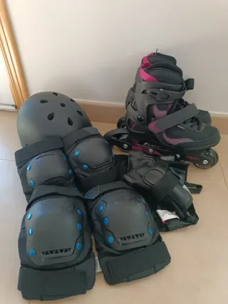 Set patines y protecciones Oxelo