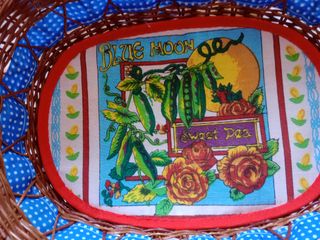 Lote 4 Cestas Decorativas Mimbre y Tela