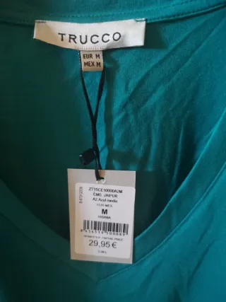 Camiseta Trucco Talla M Verde Azulado