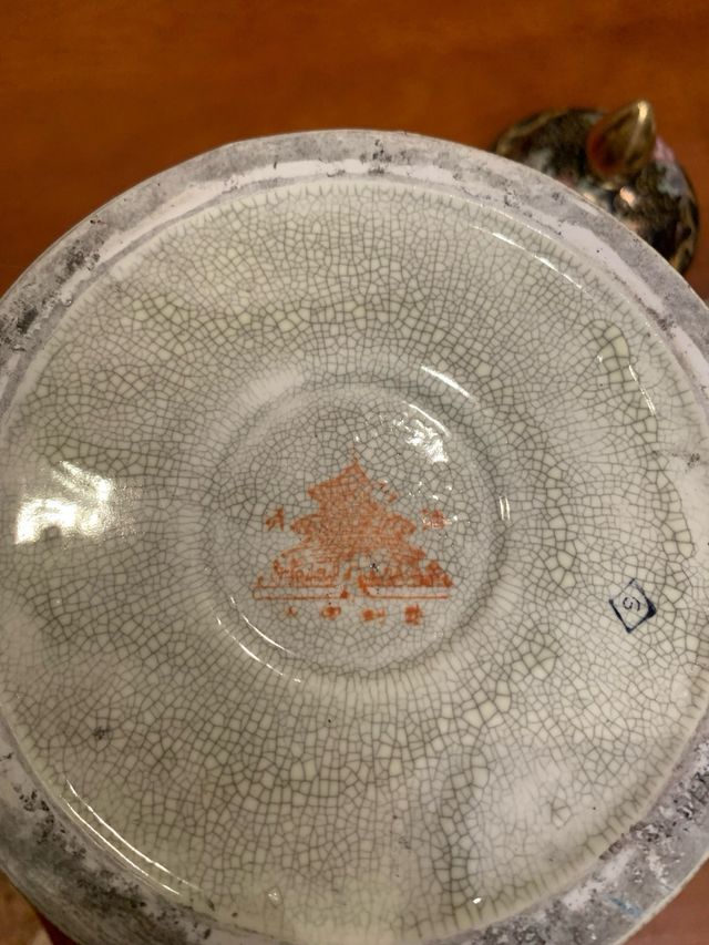 Jarrón de porcelana Satsuma japonés