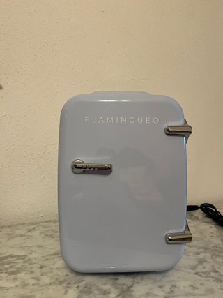 Mini nevera Flamingueo azul pastel