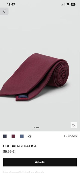 Corbata de seda Burdeos