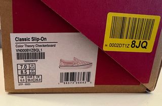 Zapatillas Vans Checkerboard Rosa Talla X