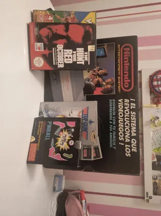 Lote Nintendo NES + 4 Juegos Clásicos