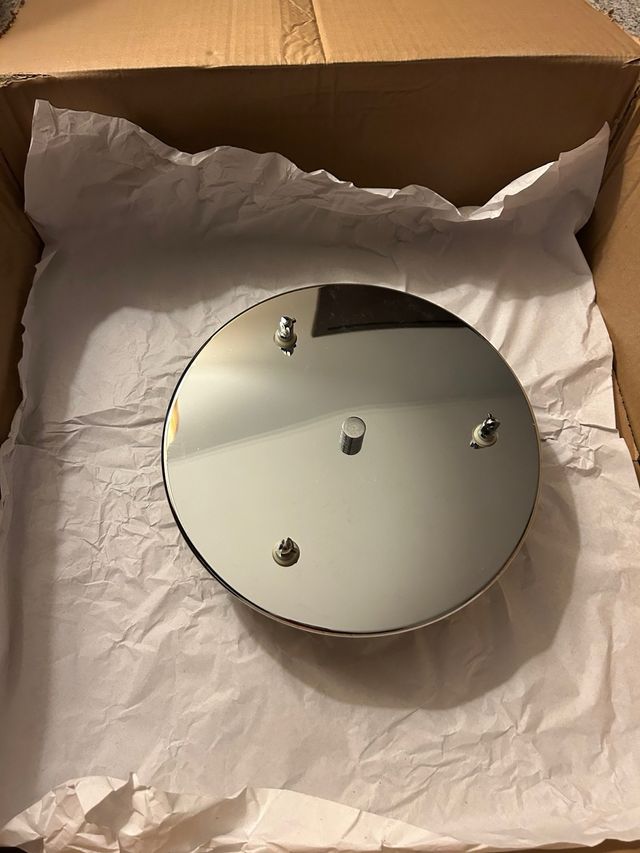 Lampadario acciaio cromato moderno