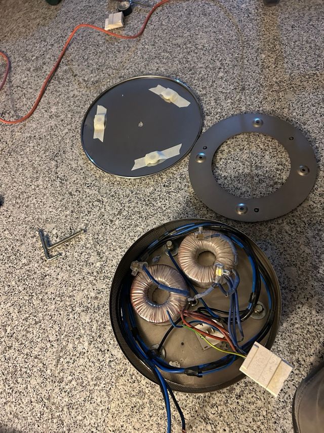Lampadario acciaio cromato moderno
