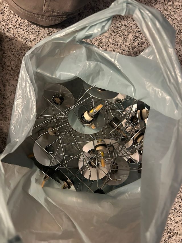 Lampadario acciaio cromato moderno