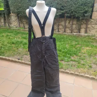 Pantalón de esquí negro con tirantes