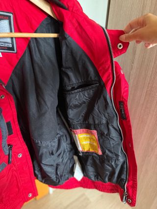 Chaqueta de esquí COULOIR roja y azul