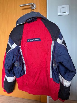 Chaqueta de esquí COULOIR roja y azul