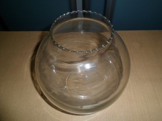 Pecera de cristal redonda