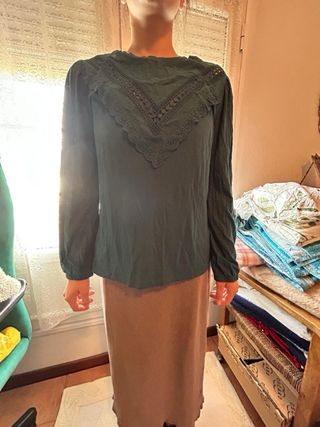 Camiseta Sfera manga larga verde talla L