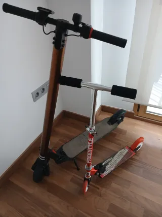 Patinete Eléctrico y patinete de niño