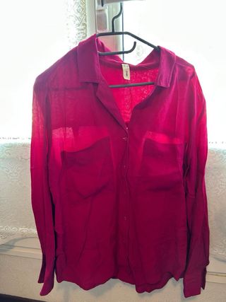 Camisa roja manga larga