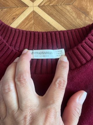 Sudadera Stradivarius Roja Talla XS