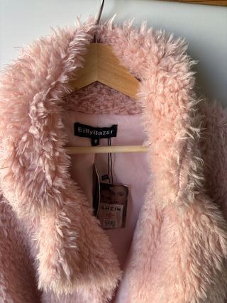 Abrigo pelo rosa EllyBazar talla M