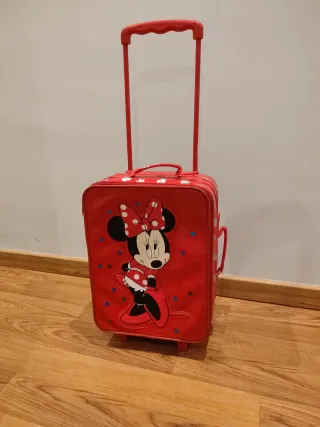 Maleta infantil Minnie ruedas roja