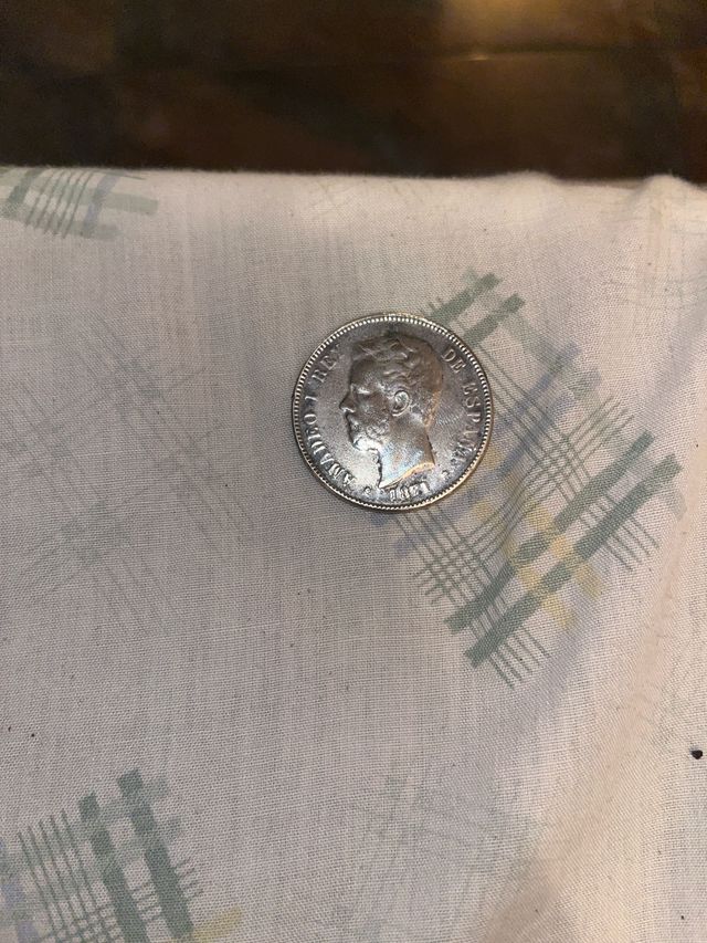 Moneda 5 Pesetas Amadeo I Rey de España 1871