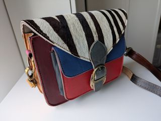 Bolso piel bandolera multicolor
