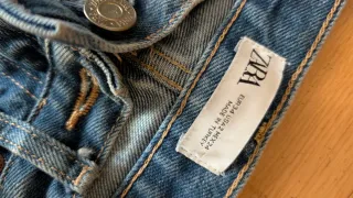 Pantalón vaquero ancho azul
