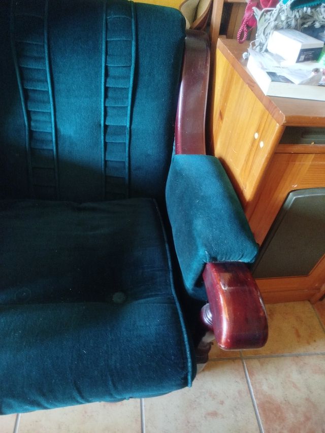 Sillón butaca verde años 60