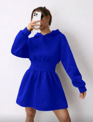 Vestido Sudadera Azul Talla S