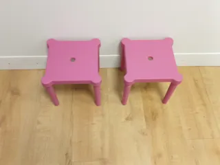 2 Taburetes Ikea Rosas