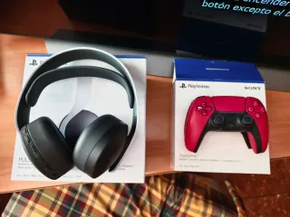 Auriculares Pulse 3D + Mando DualSense PS5 Rojo