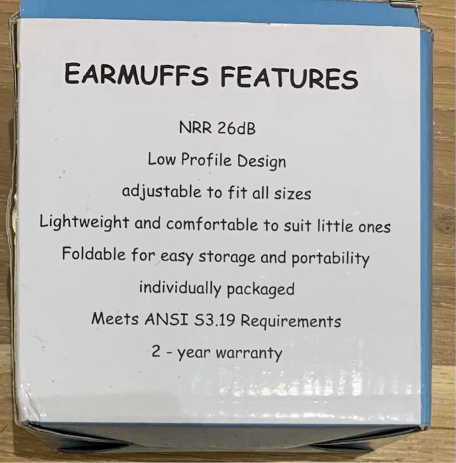 Cascos Insonorizados Infantil 26dB NRR 0-3 años