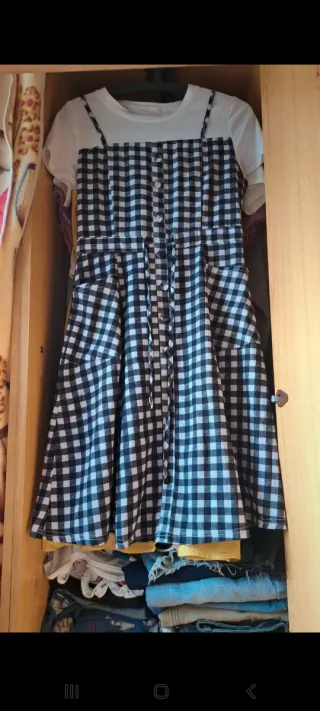 Vestido cuadros niña 12-16 años
