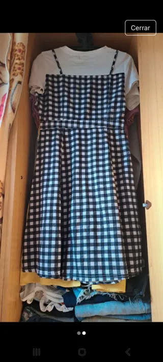 Vestido cuadros niña 12-16 años