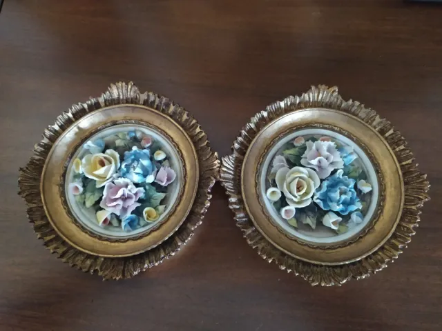  Piatti decorativi con fiori 