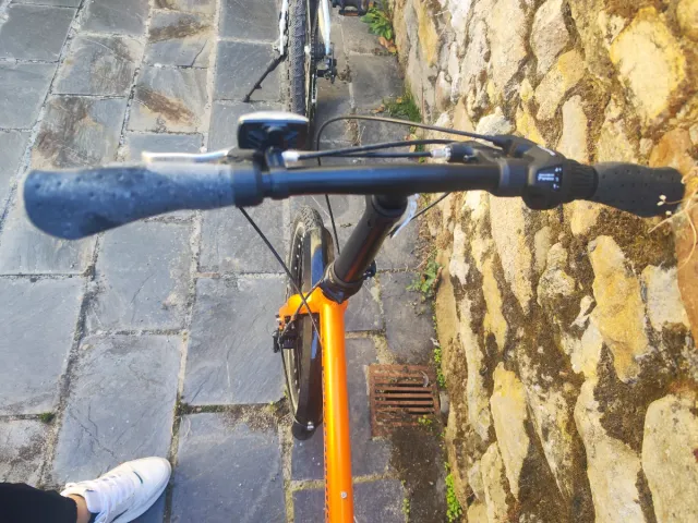 Bici plegable naranja LEOTRON