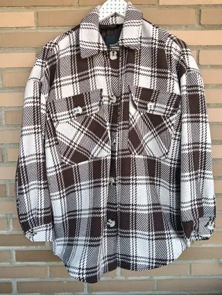 Chaqueta oversize cuadros Pull&Bear Mujer Talla S 