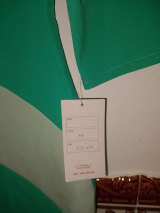 Vestido verde y gris talla M