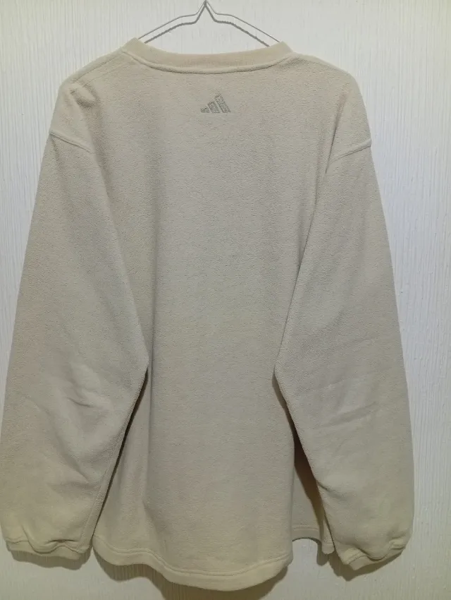 Felpa in pile Adidas Vintage 90s beige M Oversize 