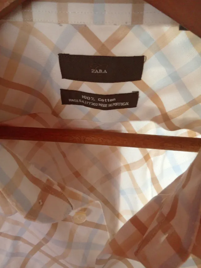 Camisa Zara Cuadros Talla L