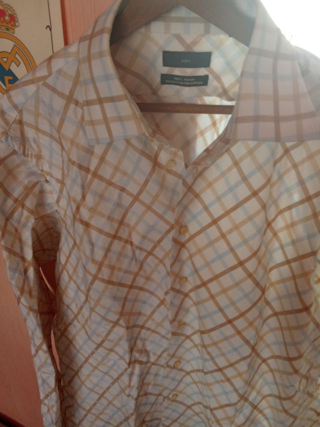 Camisa Zara Cuadros Talla L