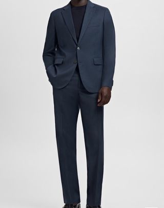 Traje de hombre azul marino corte regular