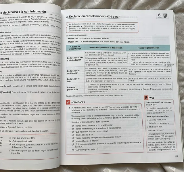 primer año Grado Medio de Gestión Administrativa