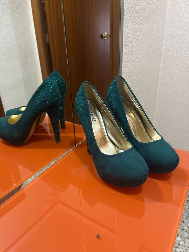 Tacones COLIRES Verdes Brillantes